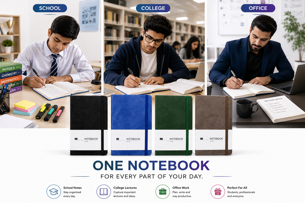 A5 Everyday Notebook – Stylish Journal for Notes, Study, Work, Planning & Daily Ideas  More unique / premium option: