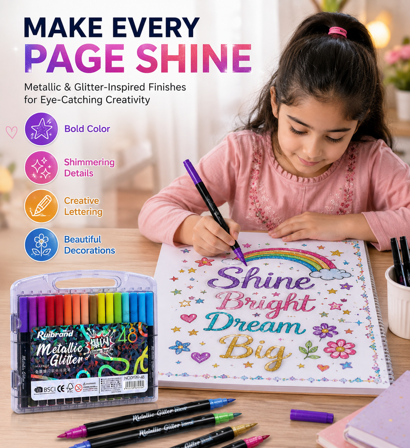ruibrand metaillic glitter 48 colours