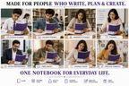 Classic A5 Writing Journal with Magnetic-Style Closure – Keep Your Notes Safe, Neat & Organized