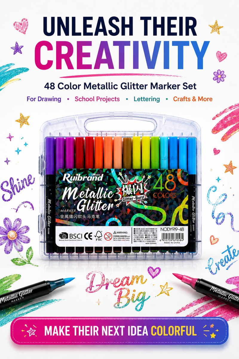 ruibrand metaillic glitter 48 colours