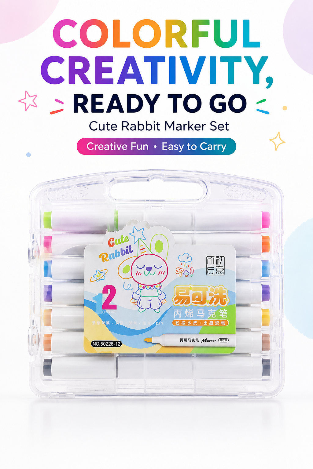 cute rabbit acrylic marker 12