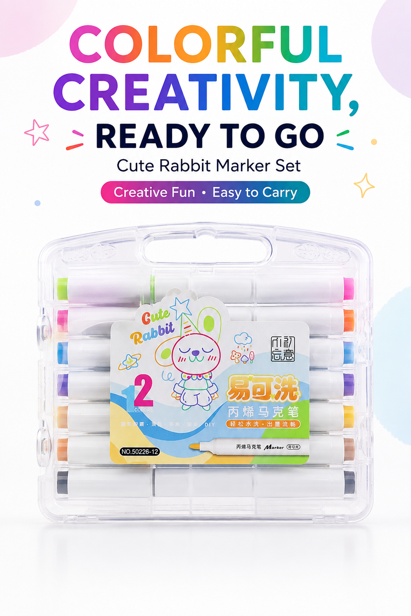 cute rabbit acrylic marker 12