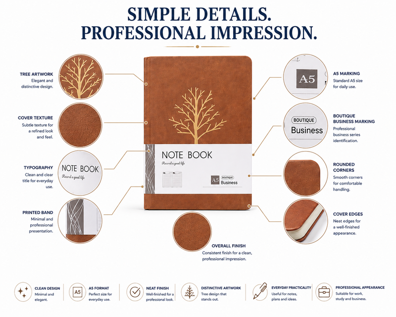 Tree design Journal A5 Ruled notebook hardcover Aesthetic Business notebook