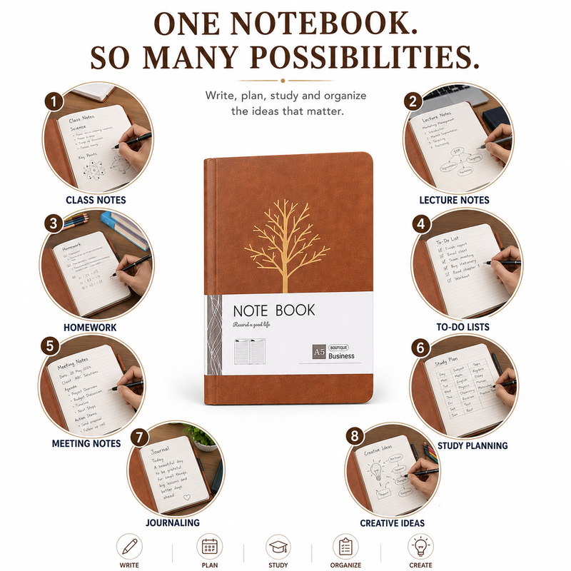 Tree design Journal A5 Ruled notebook hardcover Aesthetic Business notebook