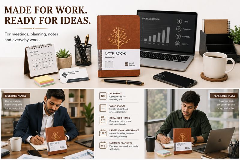 Tree design Journal A5 Ruled notebook hardcover Aesthetic Business notebook