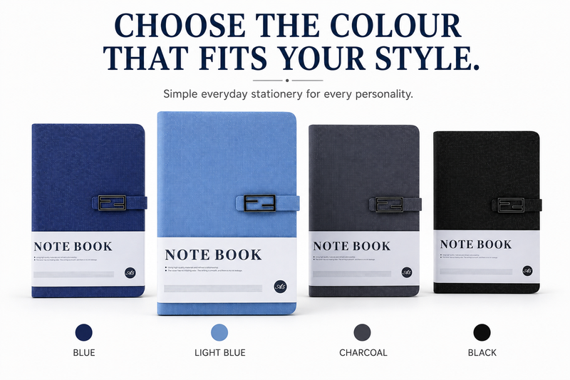 A5 Hardcover Diary with Front Closure – Stylish Notebook for Daily Notes, Work, Study & Planning