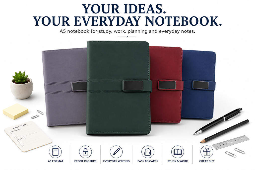 A5 Professional Notebook – Stylish Writing Journal for Business, Study, Planning & Everyday Notes