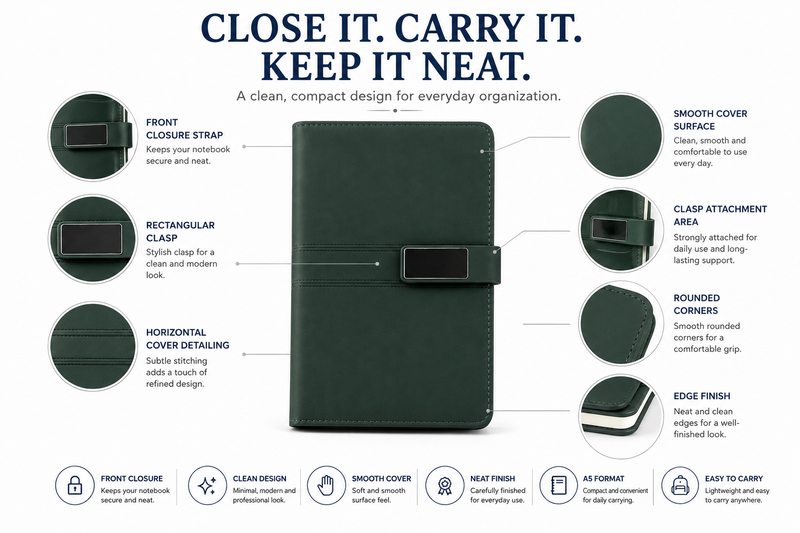 A5 Professional Notebook – Stylish Writing Journal for Business, Study, Planning & Everyday Notes
