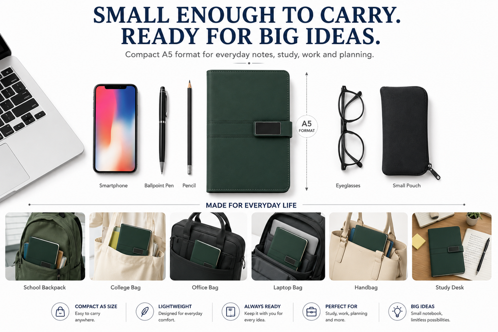 A5 Professional Notebook – Stylish Writing Journal for Business, Study, Planning & Everyday Notes