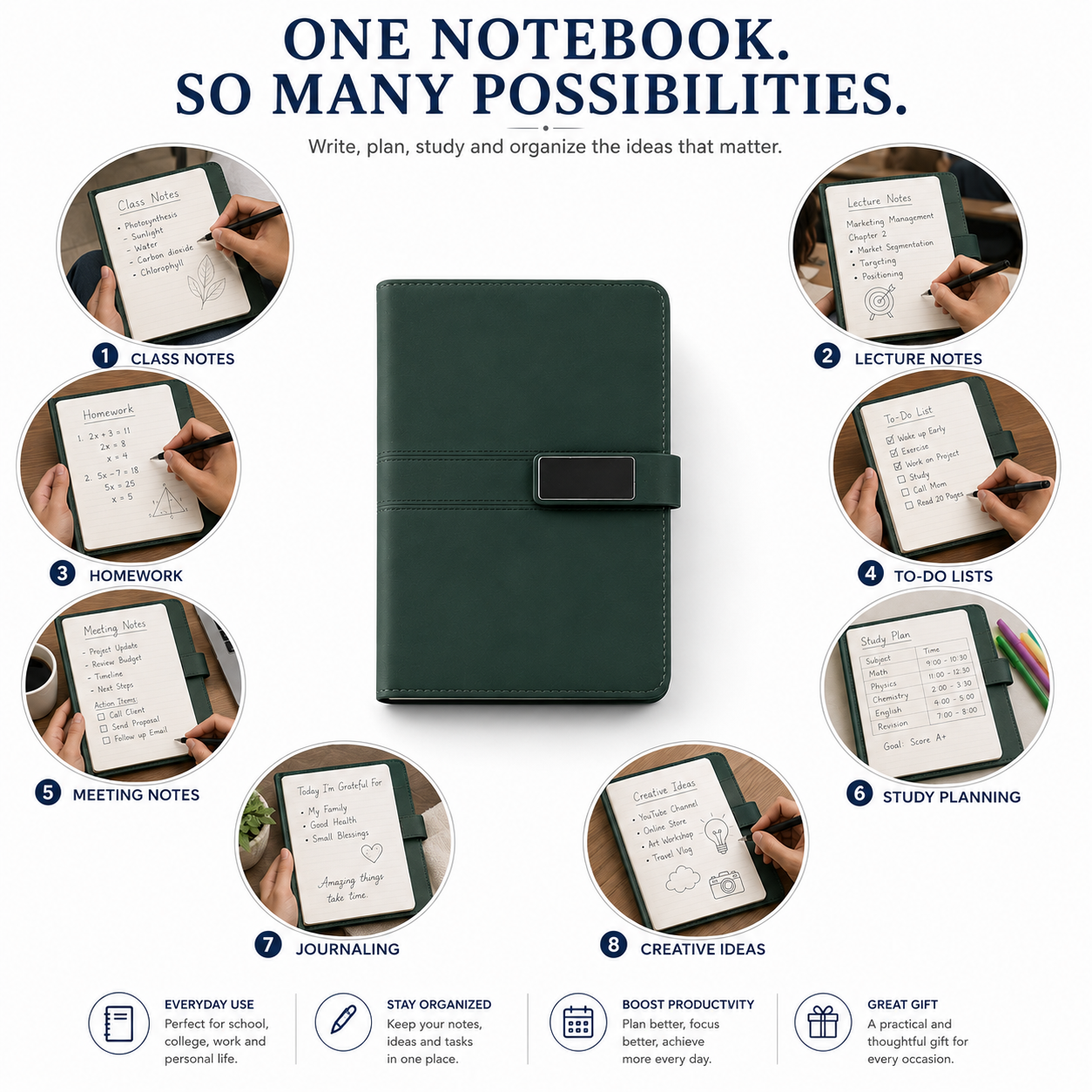 A5 Professional Notebook – Stylish Writing Journal for Business, Study, Planning & Everyday Notes