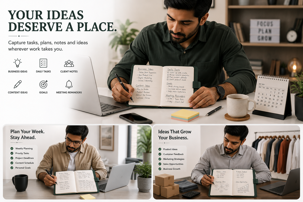 A5 Professional Notebook – Stylish Writing Journal for Business, Study, Planning & Everyday Notes