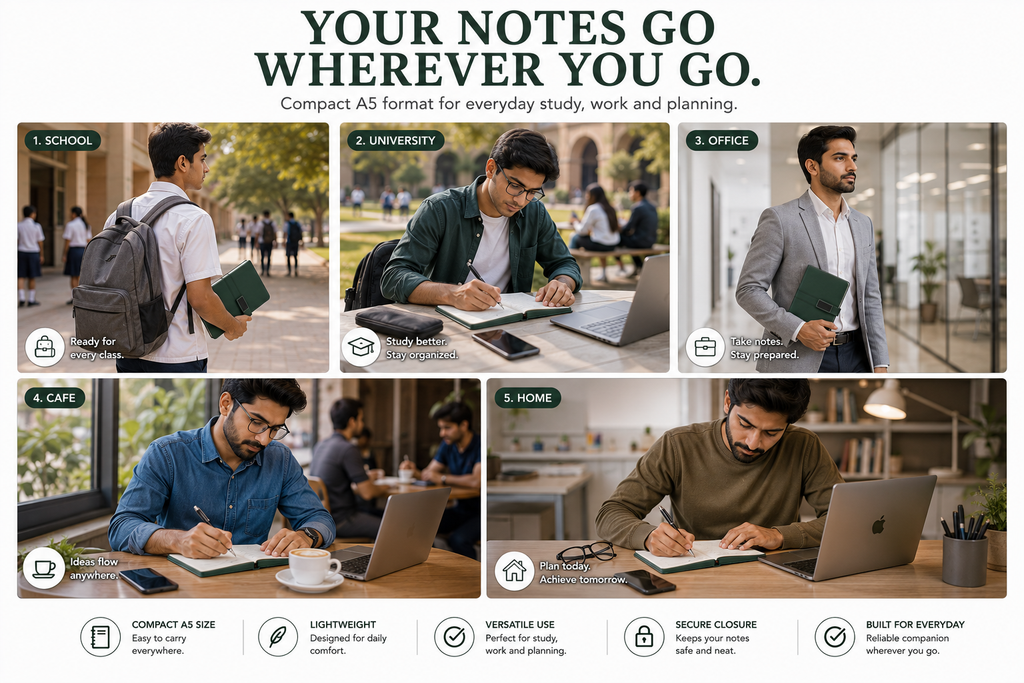 A5 Professional Notebook – Stylish Writing Journal for Business, Study, Planning & Everyday Notes