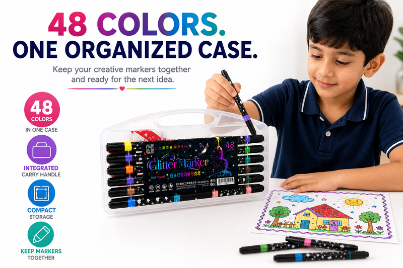 glitter merker 48 colours
