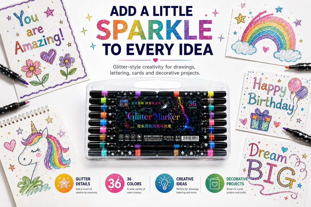 glitter marker 36 colours