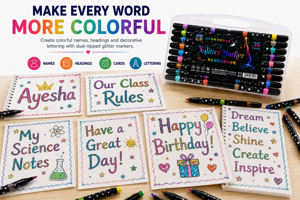 glitter marker 36 colours