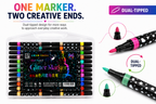 Glitter Marker Set – Shimmering Coloring Pens for DIY Crafts, Greeting Cards, Scrapbooking, Drawing & Creative Projects