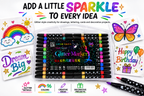 Glitter Marker Set – Shimmering Coloring Pens for DIY Crafts, Greeting Cards, Scrapbooking, Drawing & Creative Projects