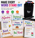 Double-Sided Touch Markers 12 Pcs – Multi-Purpose Art & Coloring Pens with Two Tips and Black Cotton Cover for Easy Storage