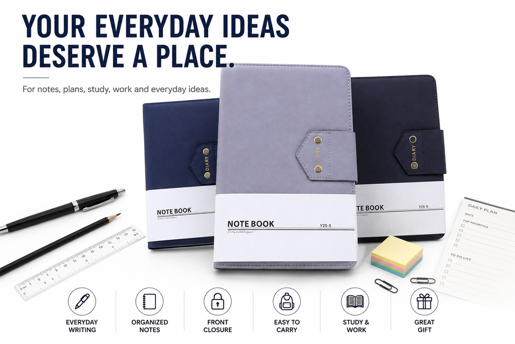 Stylish A5 Diary Notebook – Premium Writing Journal for Study, Work, Notes & Personal Planning