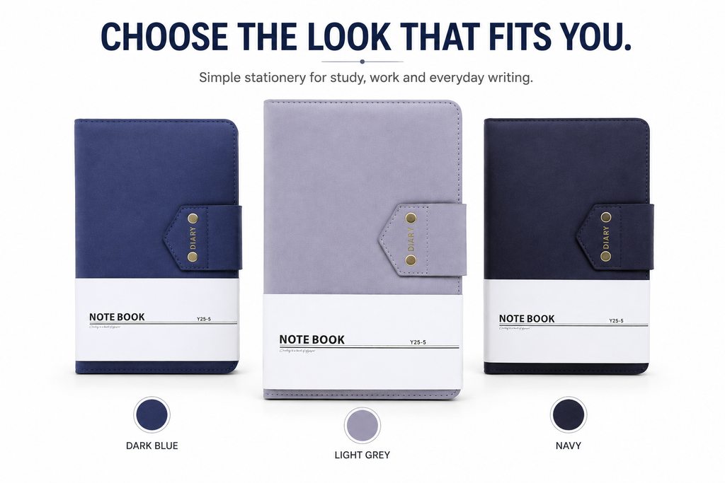 Stylish A5 Diary Notebook – Premium Writing Journal for Study, Work, Notes & Personal Planning