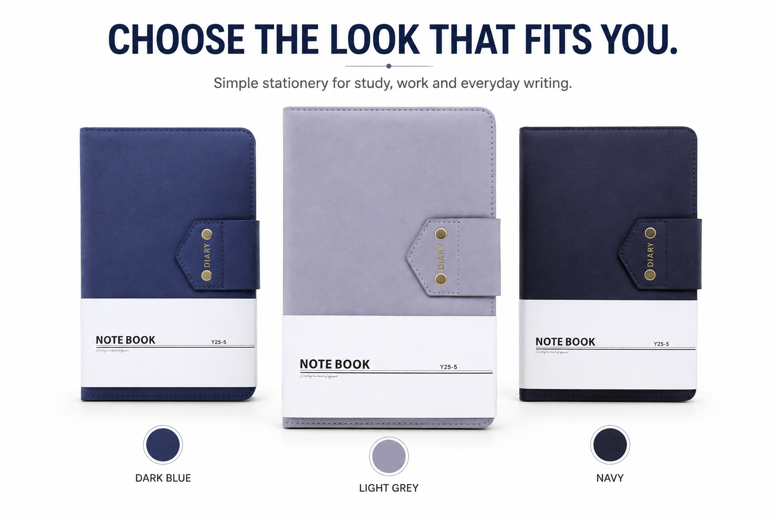 Stylish A5 Diary Notebook – Premium Writing Journal for Study, Work, Notes & Personal Planning