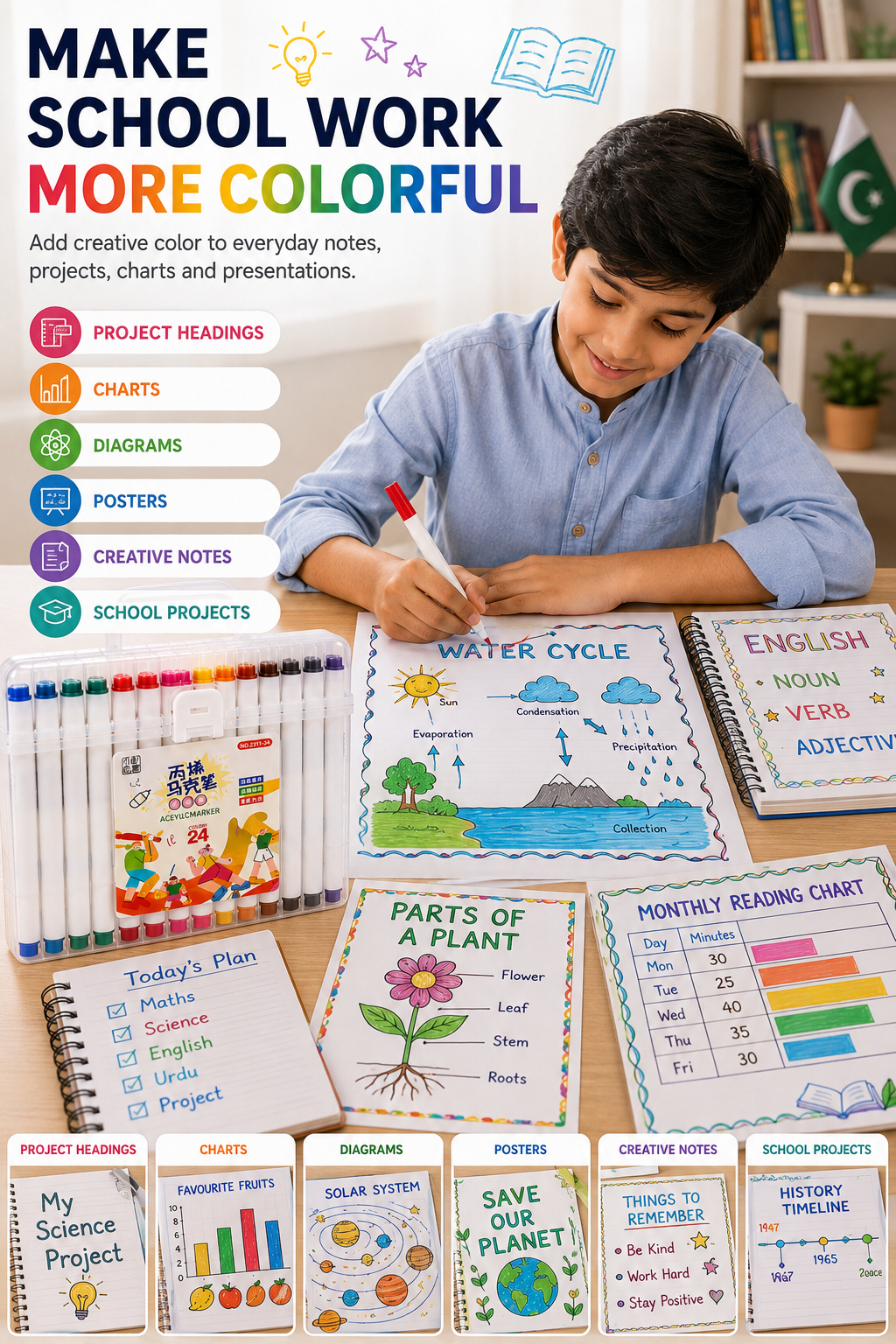 acrylic marker 24 colours