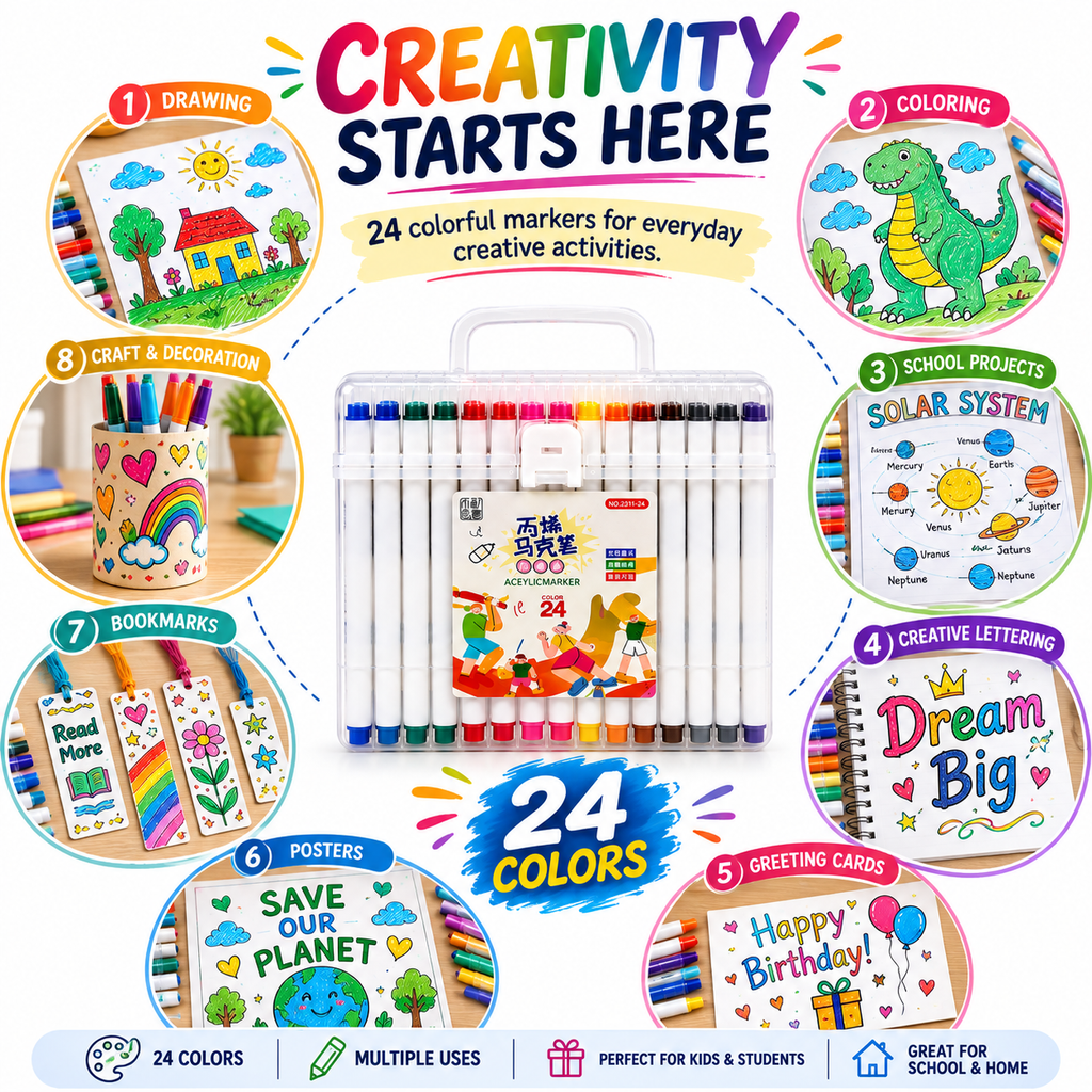 acrylic marker 24 colours