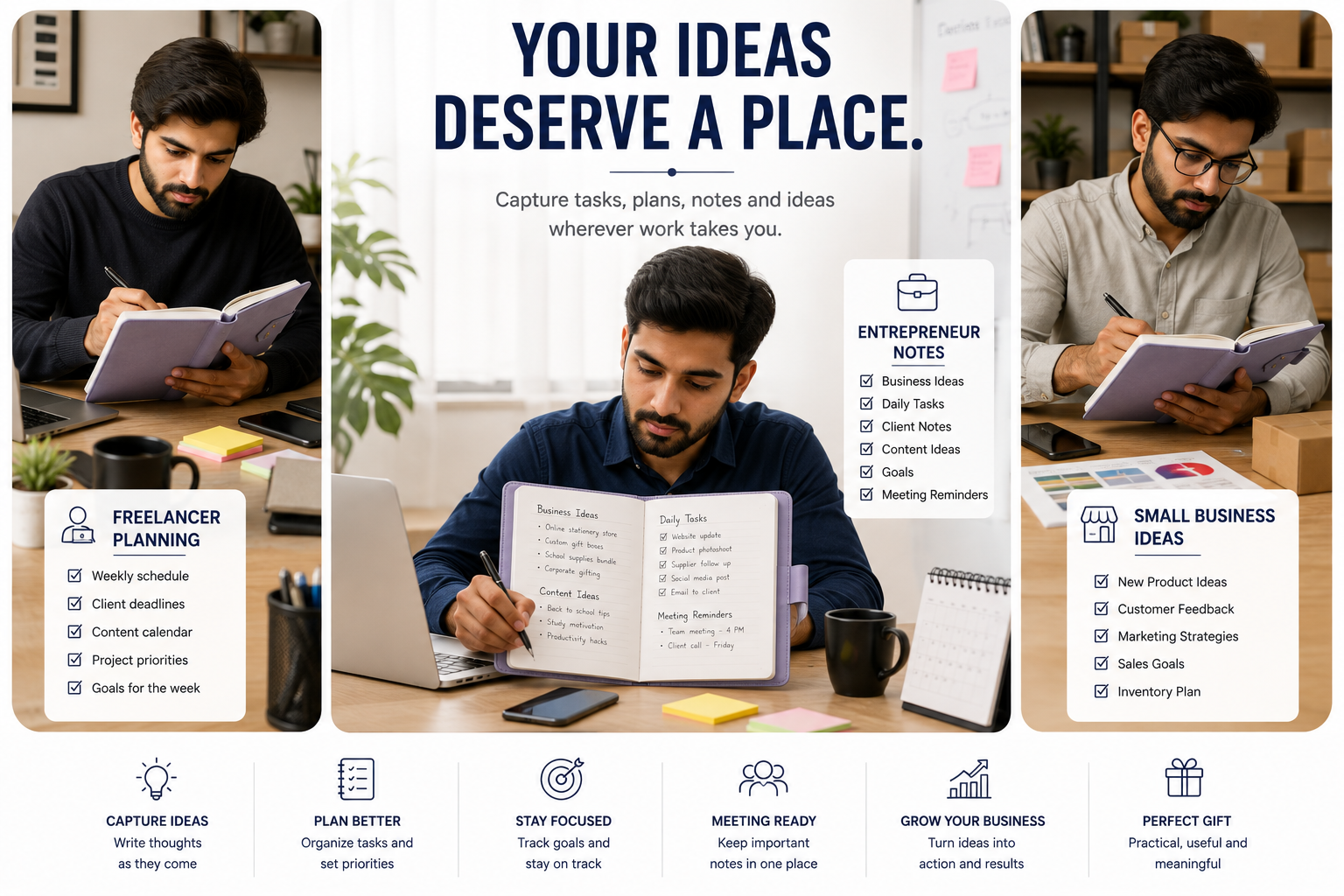 Stylish A5 Diary Notebook – Premium Writing Journal for Study, Work, Notes & Personal Planning