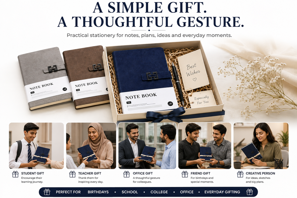 Elegant A5 Notebook – Professional Writing Journal for Notes, Planning, Work & Study