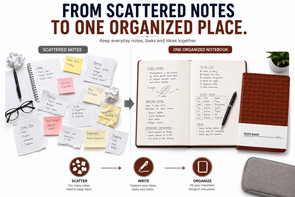 Premium A5 Notebook – Stylish Hardcover Journal for Study, Work, Planning & Everyday Writing