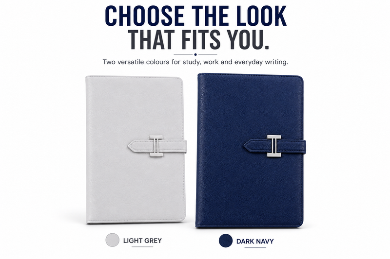 A5 Premium Journal Notebook – Stylish Front-Clasp Design for Organized Notes, Work, Study & Daily Planning