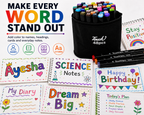 Touch 48-Piece Double-Sided Marker Set with Black Cotton Cover – Dual Tip Art Markers for Drawing, Sketching, Coloring, Shading & Creative Projects