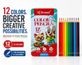 12-Piece Bertand Colour Pencil Set – Bright Shades with Smooth Colour Application for School, Drawing, Crafts & Creative Learning