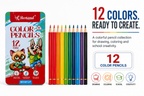 12-Piece Bertand Colour Pencil Set – Bright Shades with Smooth Colour Application for School, Drawing, Crafts & Creative Learning