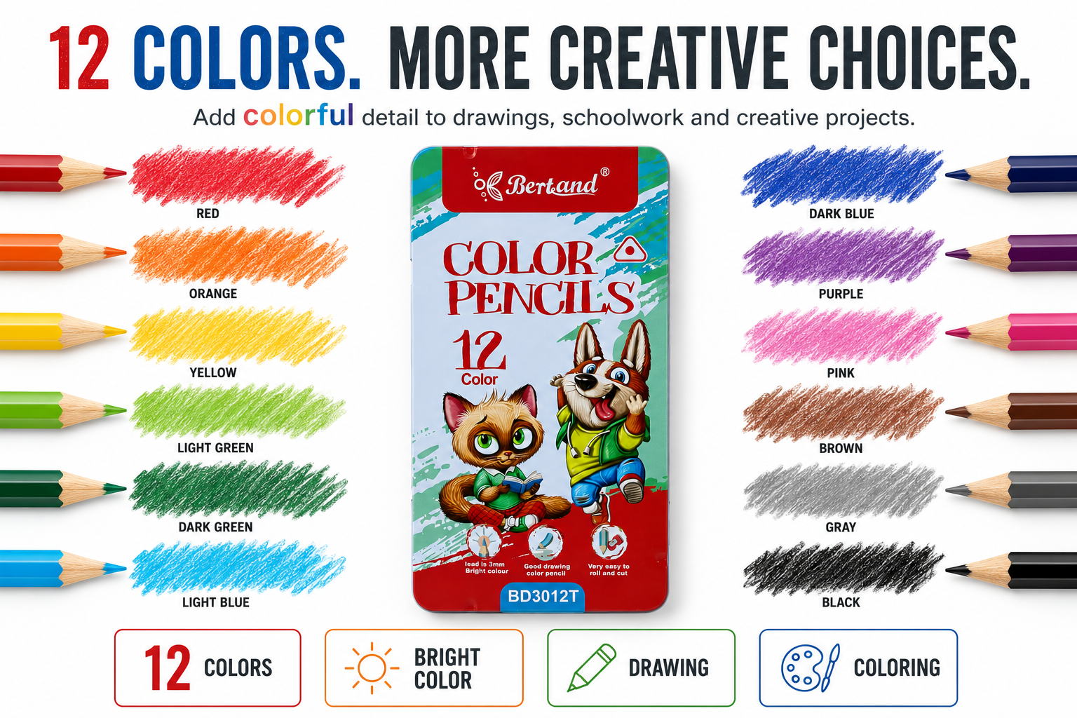 Bertand colour pencils 12