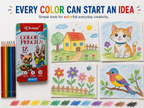 12-Piece Bertand Colour Pencil Set – Bright Shades with Smooth Colour Application for School, Drawing, Crafts & Creative Learning