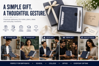 Executive Organizer Notebook with Pen – Premium Navy Journal Gift Set for Business, Meetings, Planning & Writing