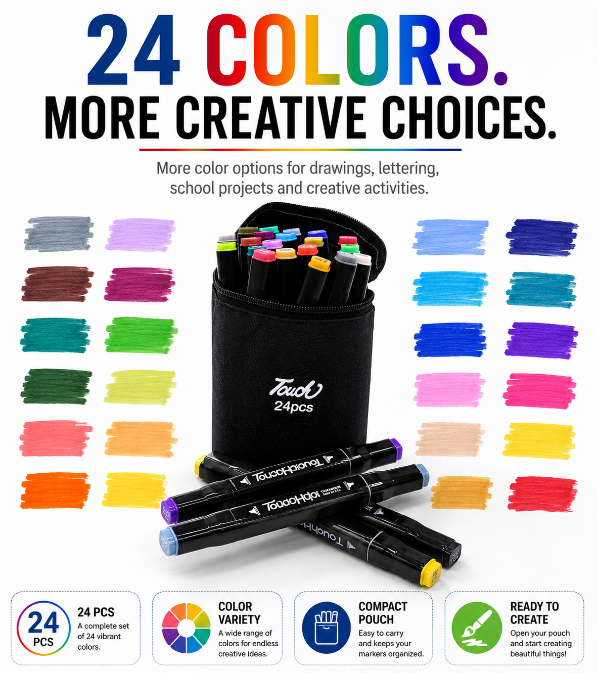 touch marker 24 colour