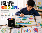 Touch Double-Sided Markers 36Pcs – Fine & Broad Tips for Smooth Coloring, Sketching, Illustration & School Art Projects with Black  Case