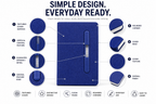 Premium Hardcover A5 Notebook – Built-In Pen Holder for Notes, School, Office & Daily Planning