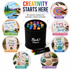 Touch Double-Sided Markers 36Pcs – Fine & Broad Tips for Smooth Coloring, Sketching, Illustration & School Art Projects with Black  Case