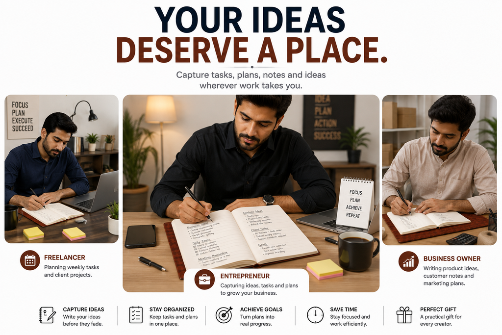 Premium A5 Notebook – Stylish Hardcover Journal for Study, Work, Planning & Everyday Writing