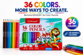 Bertand 36-Piece Colour Pencil Set – Vibrant & Smooth Colouring Pencils for Kids, Students & Artists, Rich Pigments for Drawing