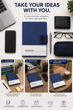 Elegant A5 Notebook Journal – Premium Textured Cover, Magnetic Flap Closure & Pen Holder, Gift Ready