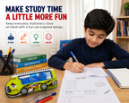 Pencil Box with Eraser & Sharpener – Complete Stationery Organizer for Kids & Students, Compact School Pencil Case