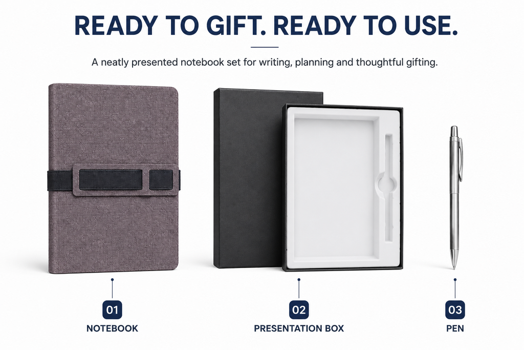 Your Ideas, Wherever You Go – Versatile Notebook for Study, Office, Freelance Work & Daily Planning