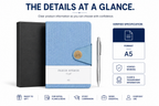 5 Luxury Notebook Journal – Sophisticated Textured Cover, Magnetic Clasp & Premium Design for Writing and Planning