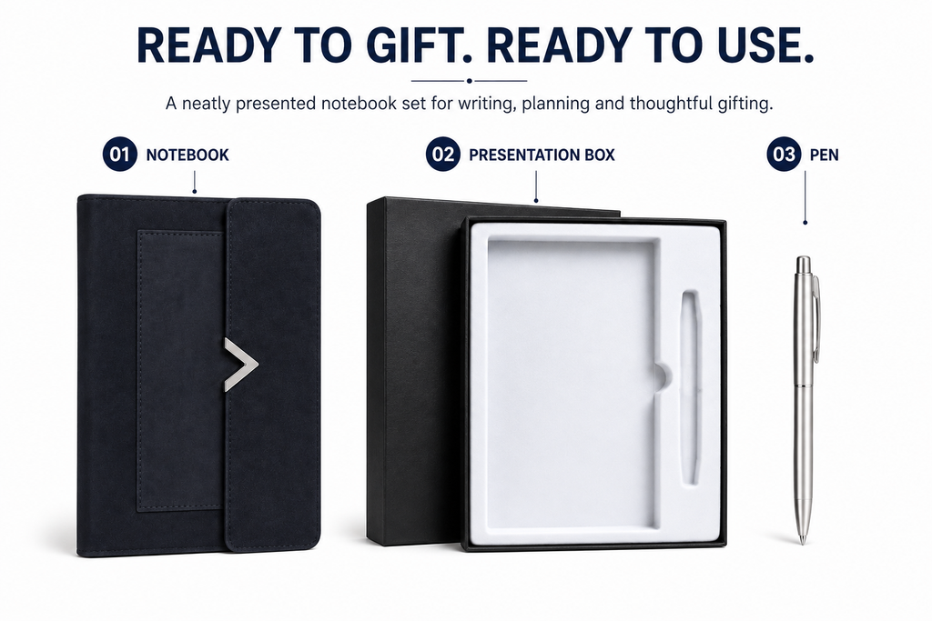 Executive A5 Notebook Journal – Refined Hardcover Design for Business Notes, Work, Planning & Professional Writing