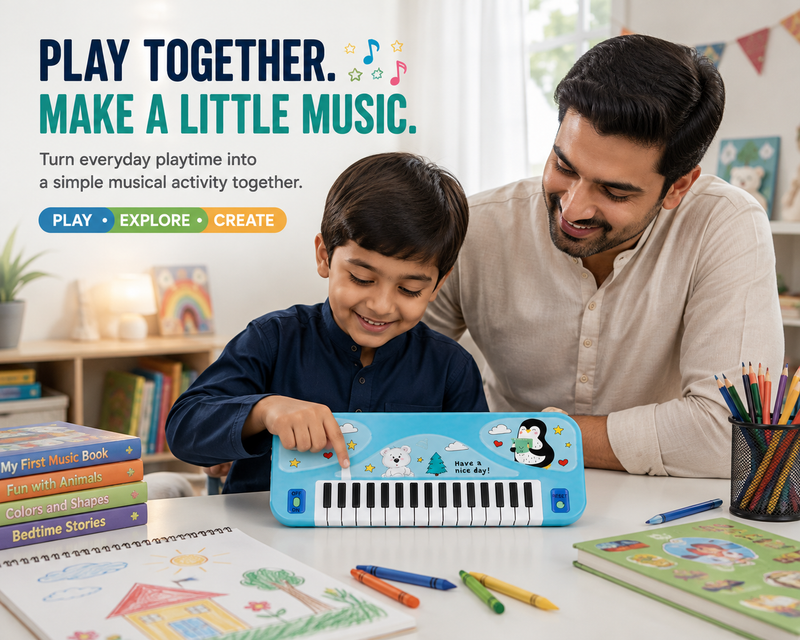 Piano Design Ten Box for Kids – Fun Musical-Themed Pencil Case & Stationery Organizer for School, Study & Everyday Use