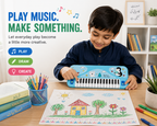 Piano Design Ten Box for Kids – Fun Musical-Themed Pencil Case & Stationery Organizer for School, Study & Everyday Use